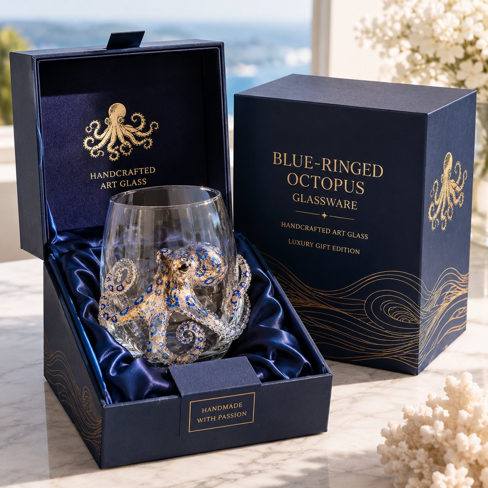 🌊The Perfect Beach House Gift🐙3D Ocean Animal Artisan Glassware Collection