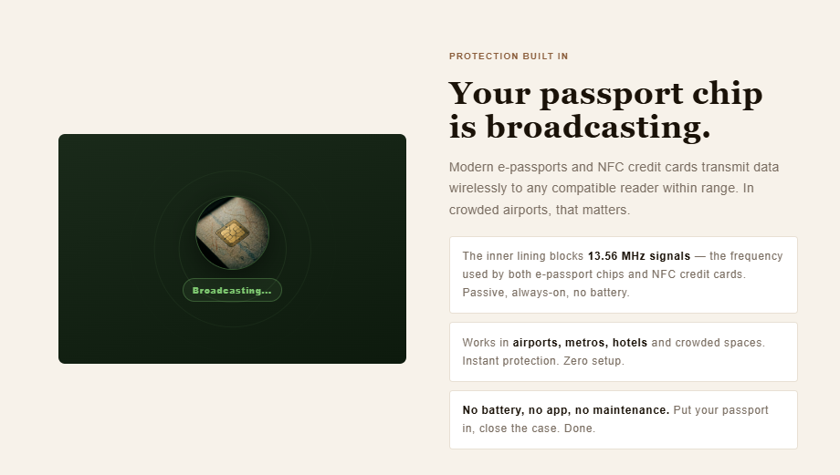 RFID Passport Cover — Premium Leather Travel Case