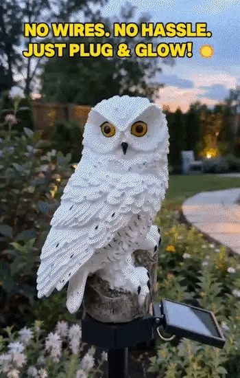 🦉Brighten your garden path today Solar Owl Pathway Light